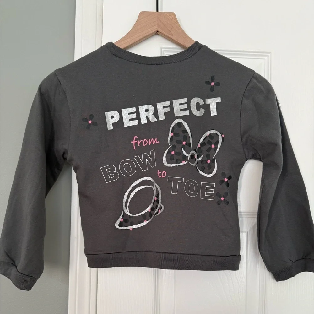 Disney Charcoal Minnie Mouse Kids Sweatshirt